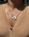 FULL MARBLE MOON NECKLACE