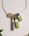 TILT WOOD BLOCK NECKLACE