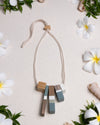 TILT WOOD BLOCK NECKLACE