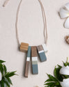 TILT WOOD BLOCK NECKLACE