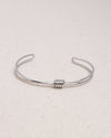 TIE SILVER CUF BRACELET
