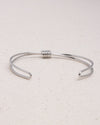 TIE SILVER CUF BRACELET