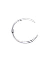 TIE SILVER CUF BRACELET