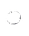 TIE SILVER CUF BRACELET