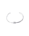 TIE SILVER CUF BRACELET