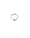 Twin Circle Gem Golden Rings