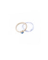Twin Circle Gem Golden Rings