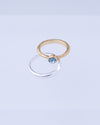 Twin Circle Gem Golden Rings