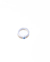 Twin Circle Gem Silver Rings