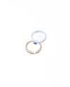 Twin Circle Gem Silver Rings
