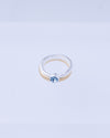 Twin Circle Gem Silver Rings