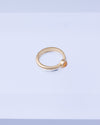 Twin Circle Gem Golden Rings
