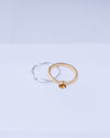 Twin Circle Gem Golden Rings