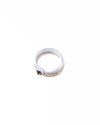 Twin Circle Gem Silver Rings