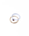 Twin Circle Gem Silver Rings