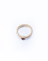 Twin Circle Gem Golden Rings