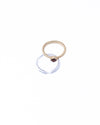 Twin Circle Gem Golden Rings