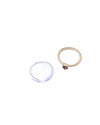 Twin Circle Gem Golden Rings
