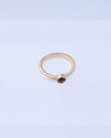 Twin Circle Gem Golden Rings