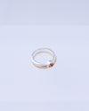Twin Circle Gem Silver Rings