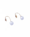 Pearl Drop Gem Golden Earrings