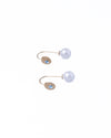Pearl Drop Gem Golden Earrings