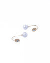 Pearl Drop Gem Golden Earrings