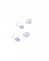 Pearl Drop Gem Silver Earrings