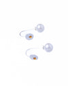 Pearl Drop Gem Silver Earrings