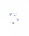 Pearl Drop Gem Silver Earrings
