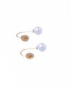 Pearl Drop Gem Golden Earrings