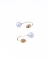 Pearl Drop Gem Golden Earrings