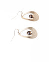 Curve Drop Gem Golden Earrings