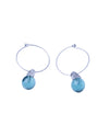 Hoop Crystal Drop Earrings