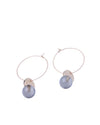 Hoop Crystal Drop Earrings