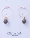 Hoop Crystal Drop Earrings
