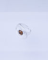 Open Glimmer Gem Silver Ring