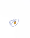Open Glimmer Gem Silver Ring