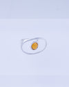 Open Glimmer Gem Silver Ring