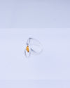 Open Glimmer Gem Silver Ring