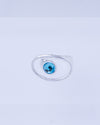 Open Glimmer Gem Silver Ring
