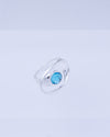 Open Glimmer Gem Silver Ring