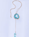Geo Drop Crystal Necklace