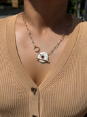 FULL MARBLE MOON NECKLACE
