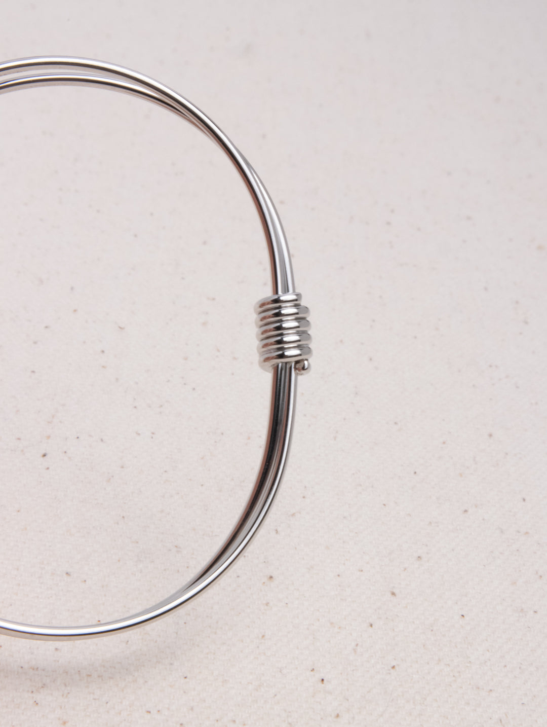 TIE SILVER CUF BRACELET