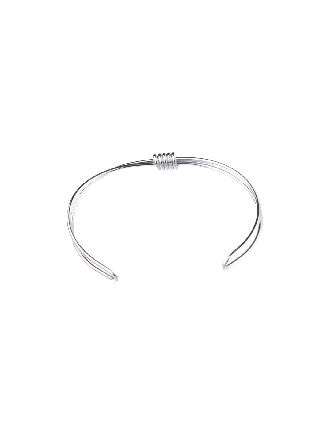 TIE SILVER CUF BRACELET
