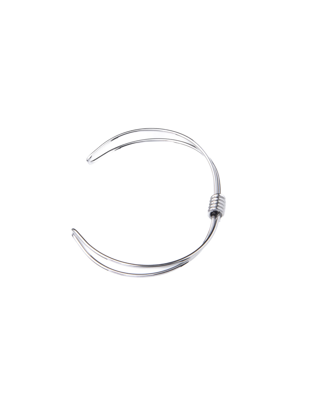 TIE SILVER CUF BRACELET