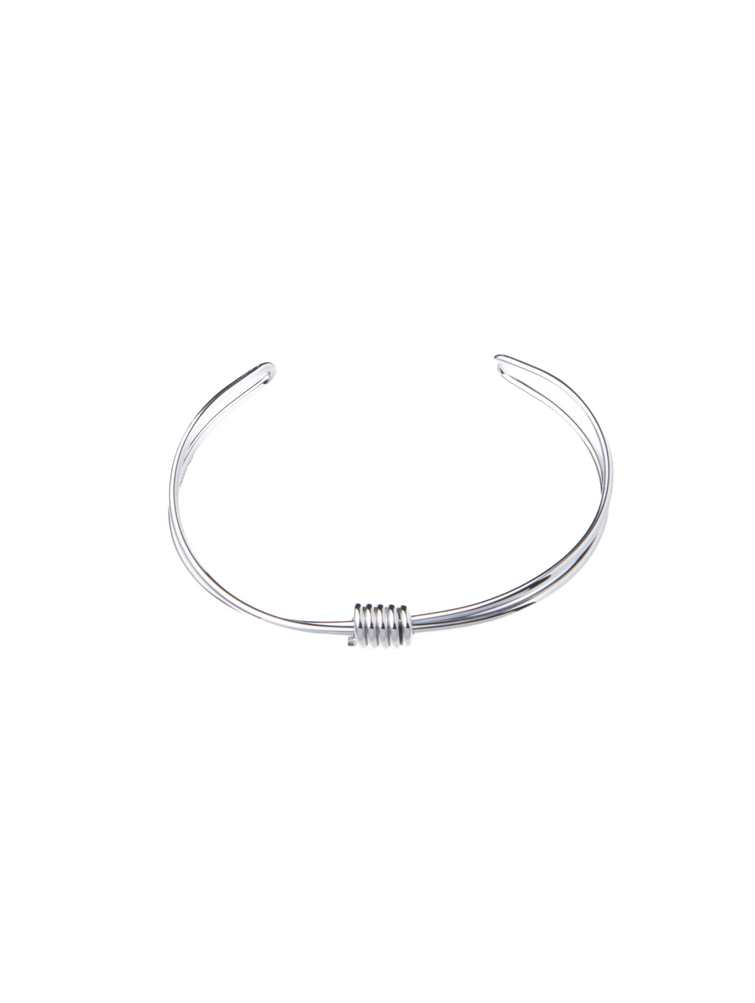 TIE SILVER CUF BRACELET
