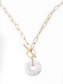 FULL MARBLE MOON NECKLACE