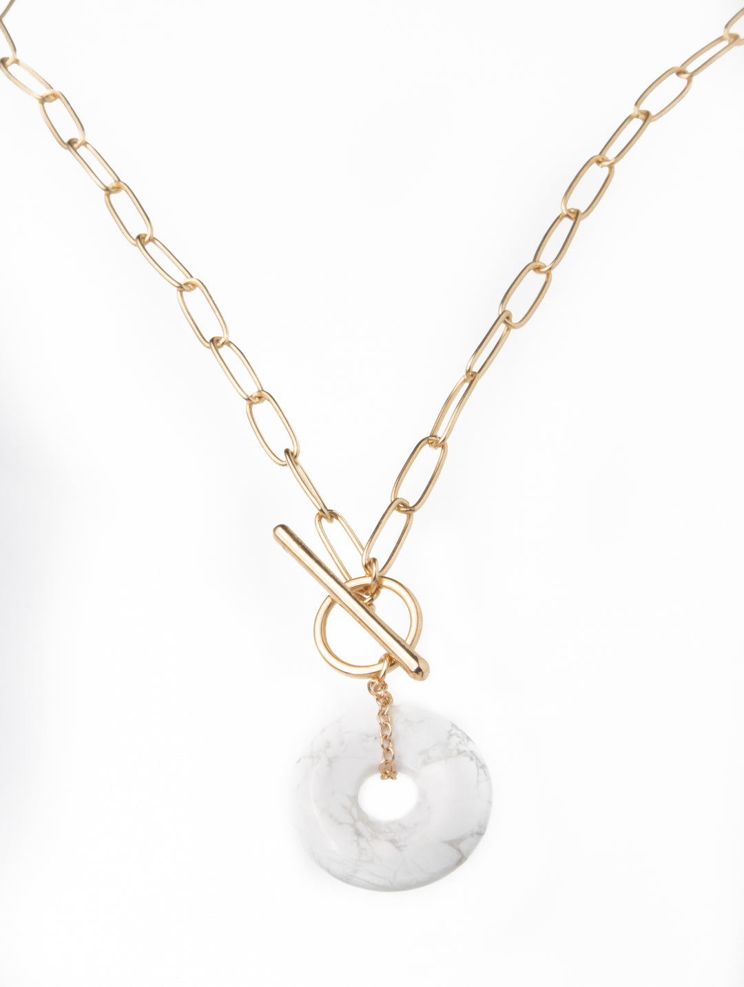 FULL MARBLE MOON NECKLACE
